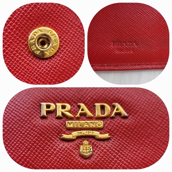 🔑 Prada Red Saffiano Leather 6 Key Holder - Picture 12 of 16
